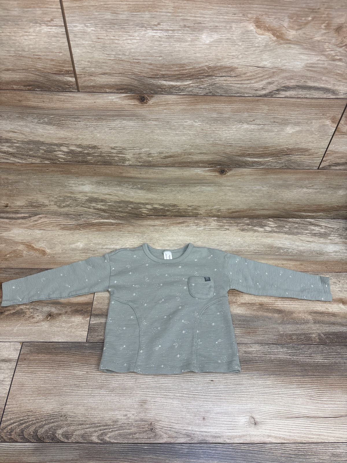 Modern Moments Long Sleeve Ribbed Shirt Green sz 24m