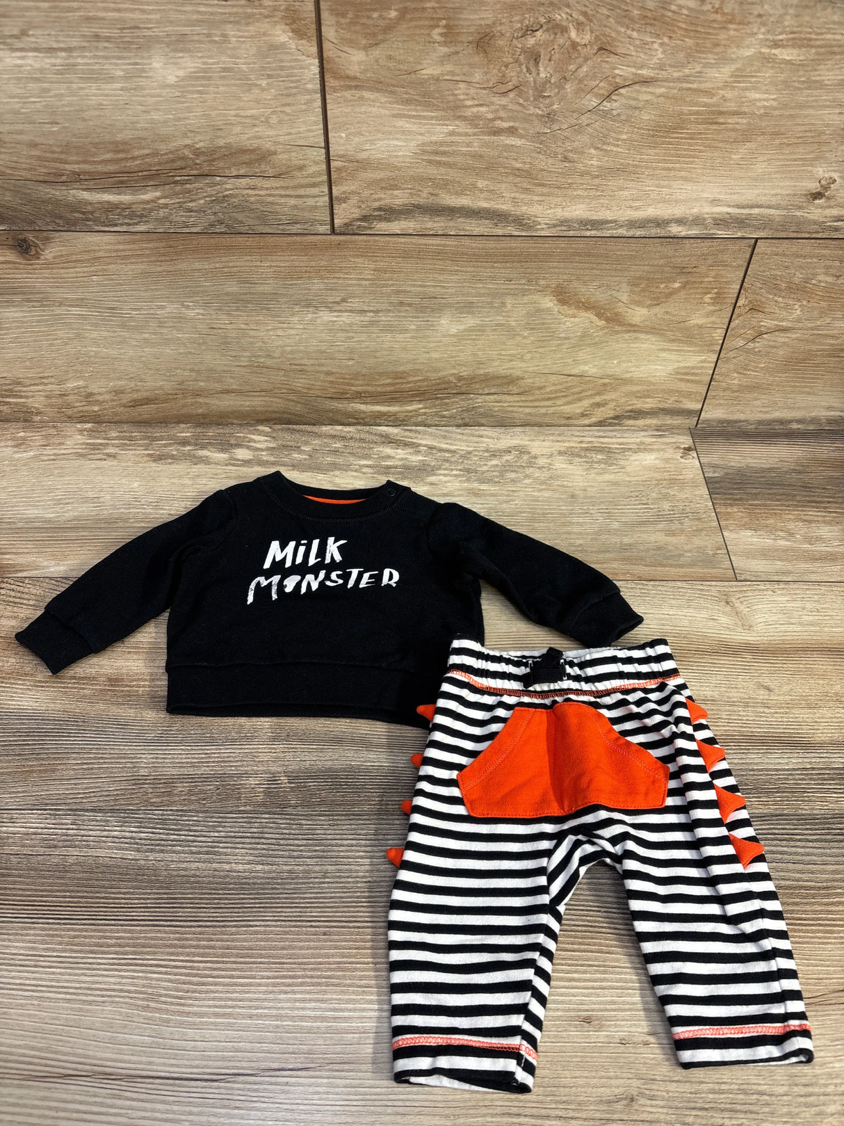 Cat & Jack 2pc Milk Monster Sweatshirt & Joggers Black sz Newborn - Me n Mommy To Be