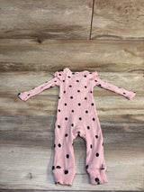 Polka Dot Ribbed Henley Coverall Pink sz 9m