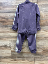 Adidas 2pc Star Print Tracksuit Set Mauve sz 4T