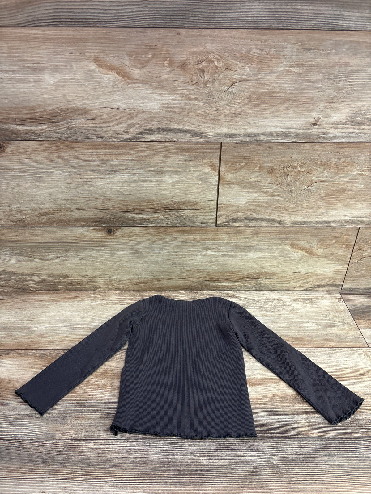 Zara Long Sleeve Ribbed Shirt Grey sz 18-24m