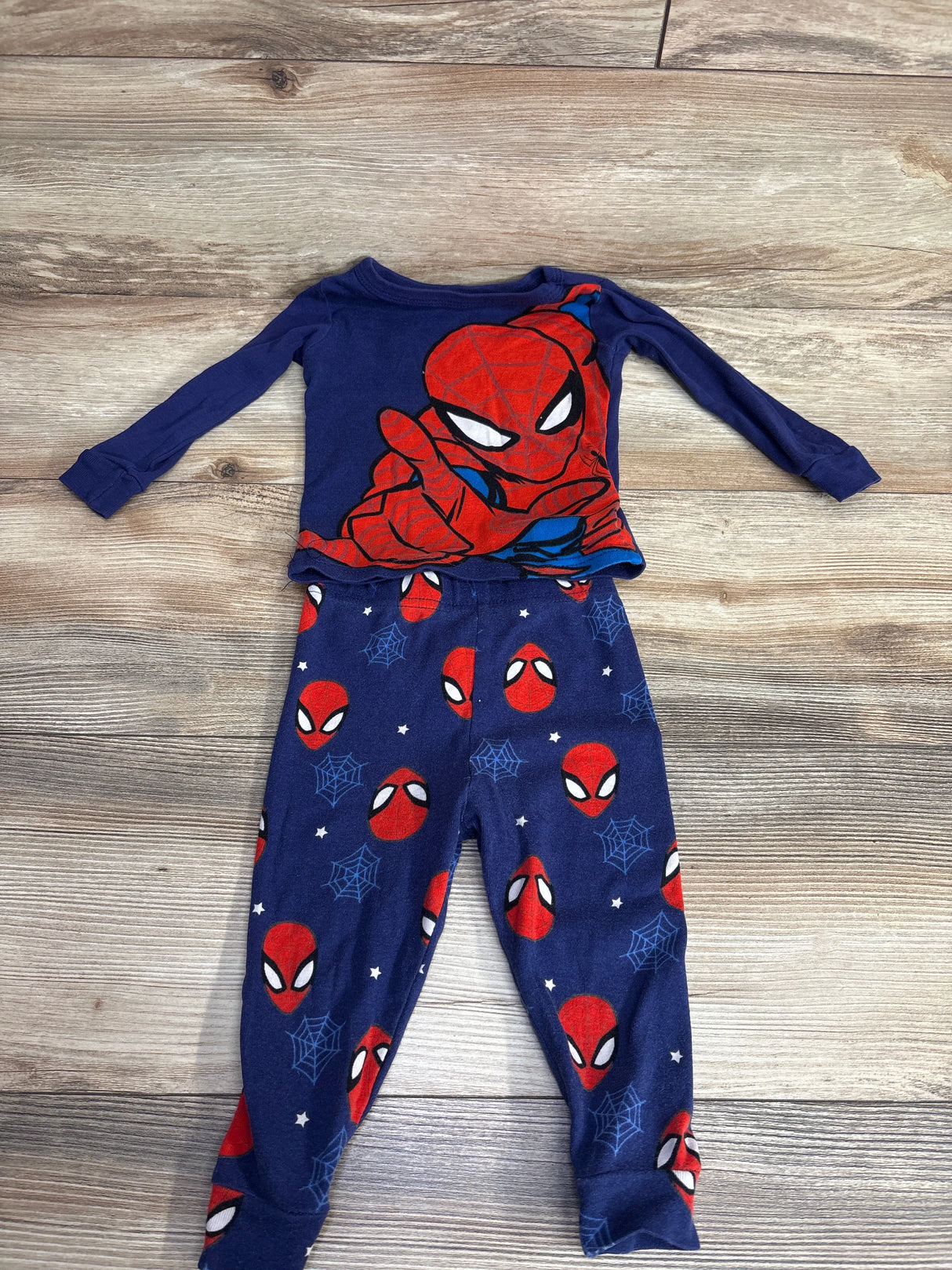 Marvel 2pc Spiderman Pajama Set Navy sz 18m
