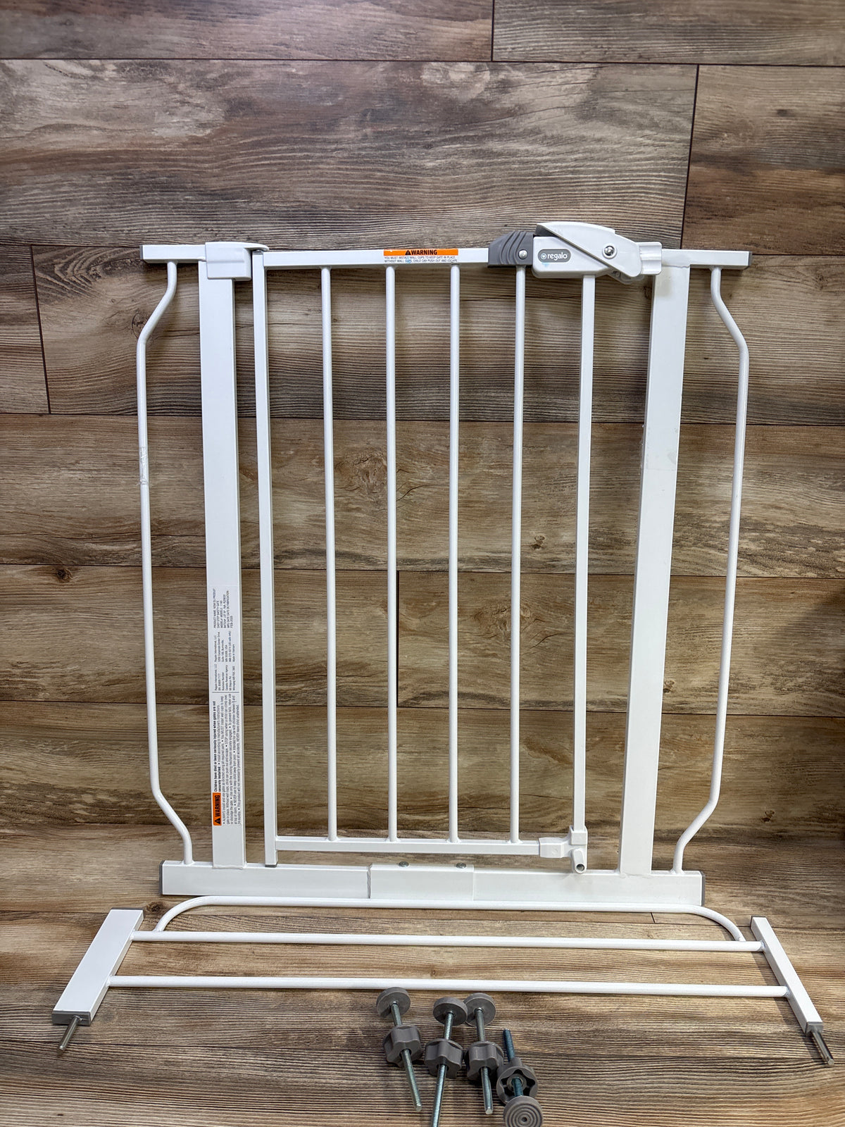 Regalo Easy Step Metal Walk-Through Safety Gate White 29-38.5''