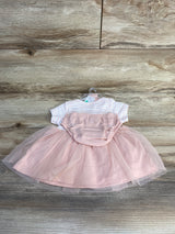 NEW Child Of Mine 3pc Tulle Dress & Bloomers White/Pink sz 0-3m