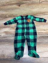 Carter's Buffalo Print Bear Blanket Sleeper Green sz 6m