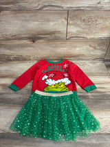 The Grinch 2pc Merry Grinchmas Sweatshirt & Tulle Tutu Set Red sz 3T
