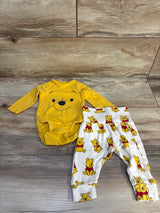 H&M x Disney 2pc Winnie The Pooh Bodysuit Set Yellow sz Newborn