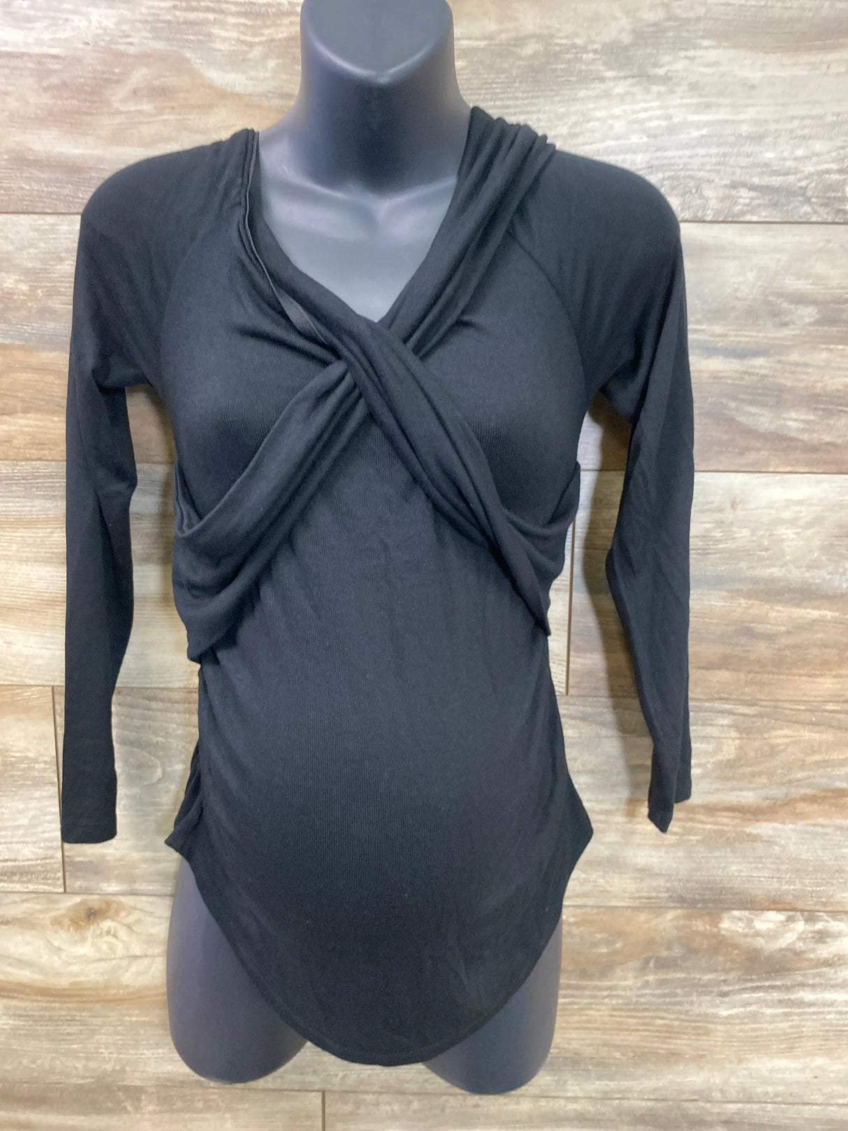 NEW Isabel Maternity Cross Front Top Black sz XS