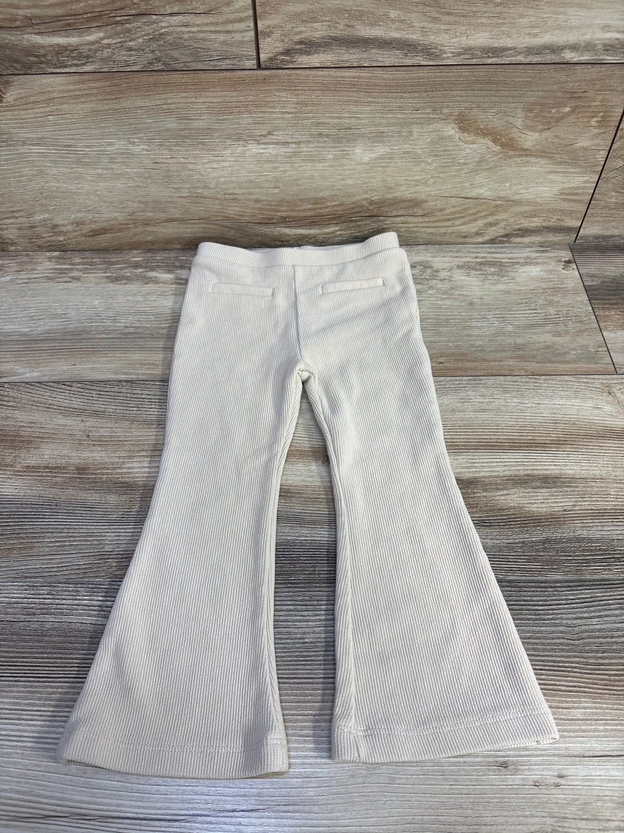 Zara Ribbed Flared Leggings Beige sz 2-3T