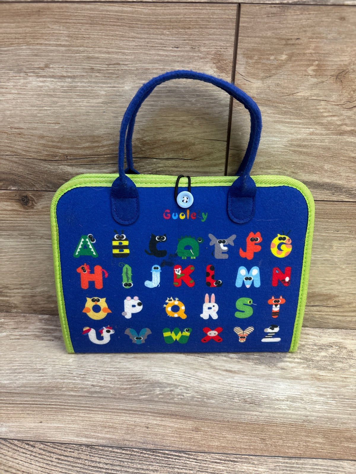 Guolely Montessori Felt Busy Book Blue