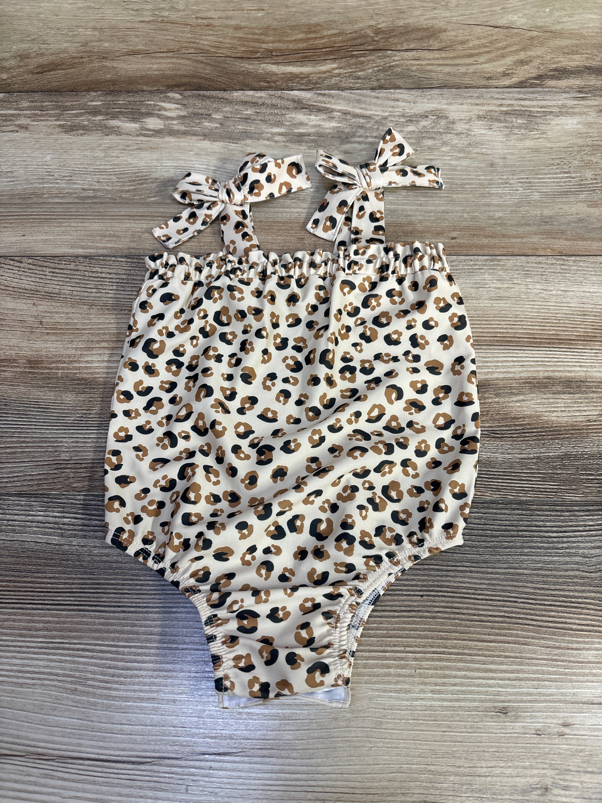 Mudpie 1pc Leopard Print Swimsuit Beige sz 24m/2T