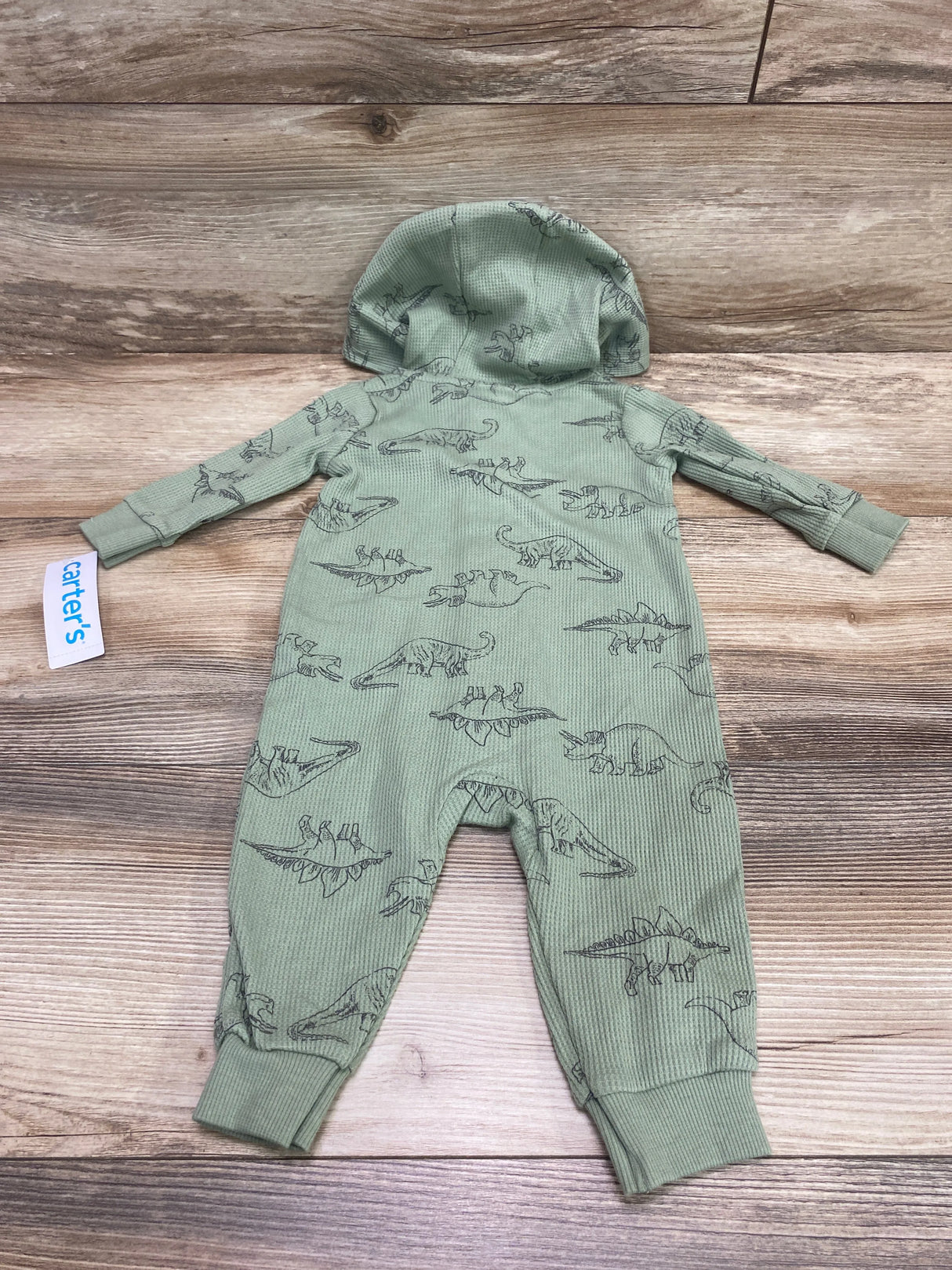 NEW Carter's Dinosaur Hooded Jumpsuit Green sz 6m