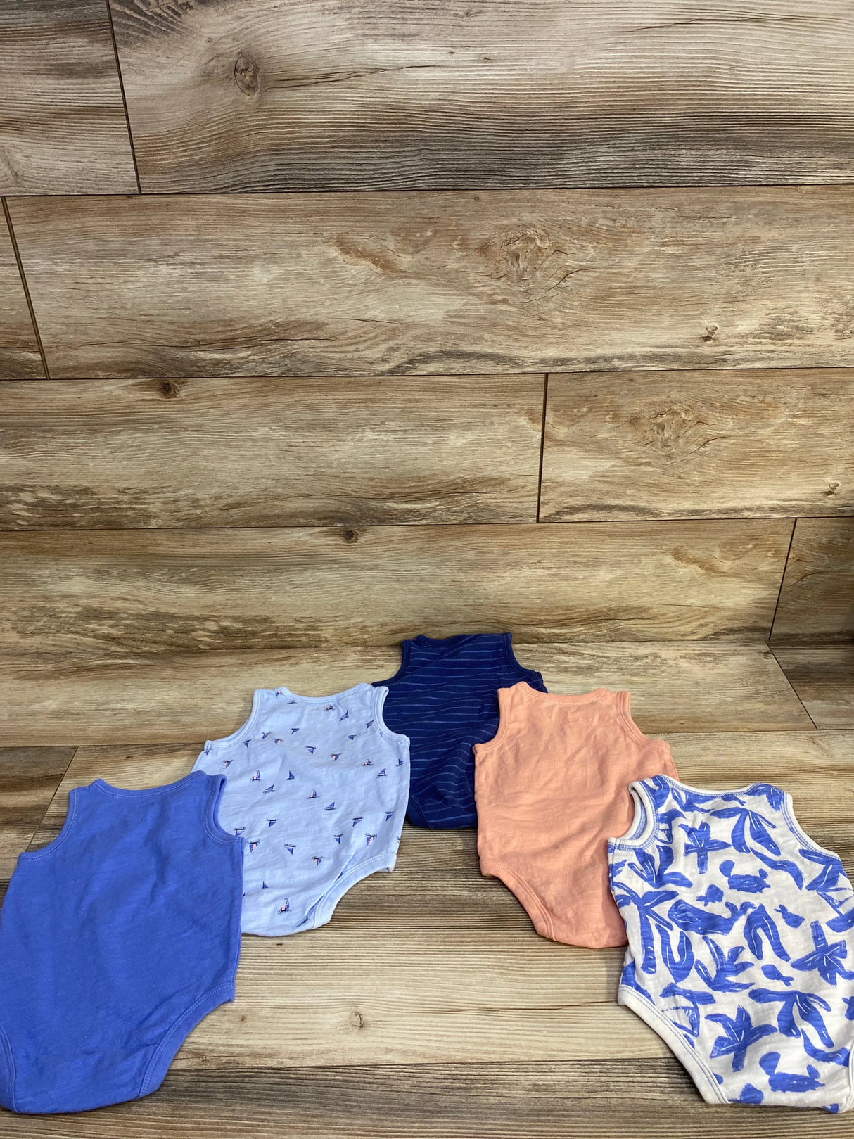 Carter's 5pk Tank Bodysuits Blue sz 6m