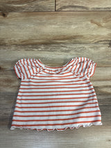 Cat & Jack Striped Puff Sleeve Shirt White sz 3T