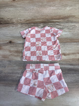 Ellie Sue 2pc Minnie Mouse Bamboo Pajama Set Pink sz 3-6m