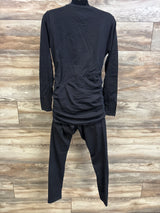 NEW Motherhood Maternity 2pc Skeleton Shirt & Leggings Set Black sz Medium