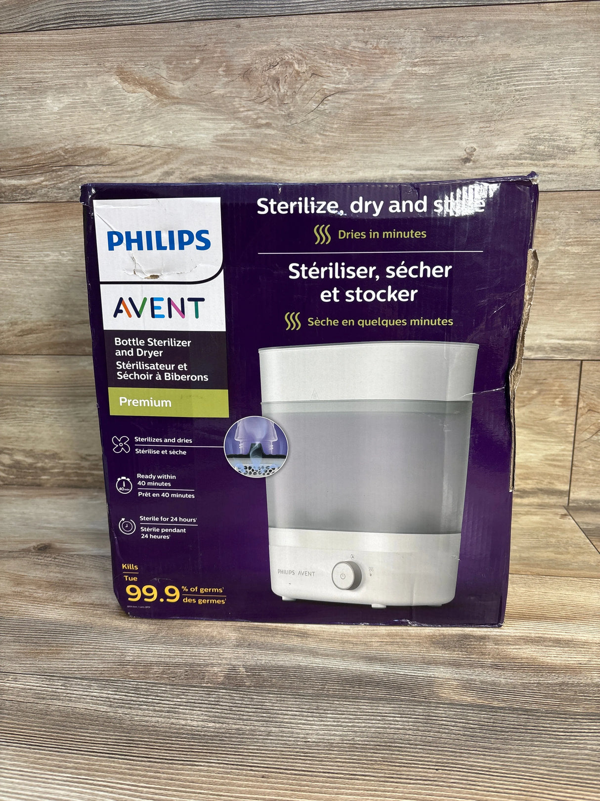 Philips Avent bottle sterilizer and dryer in original box, baby gear for sterilizing bottles