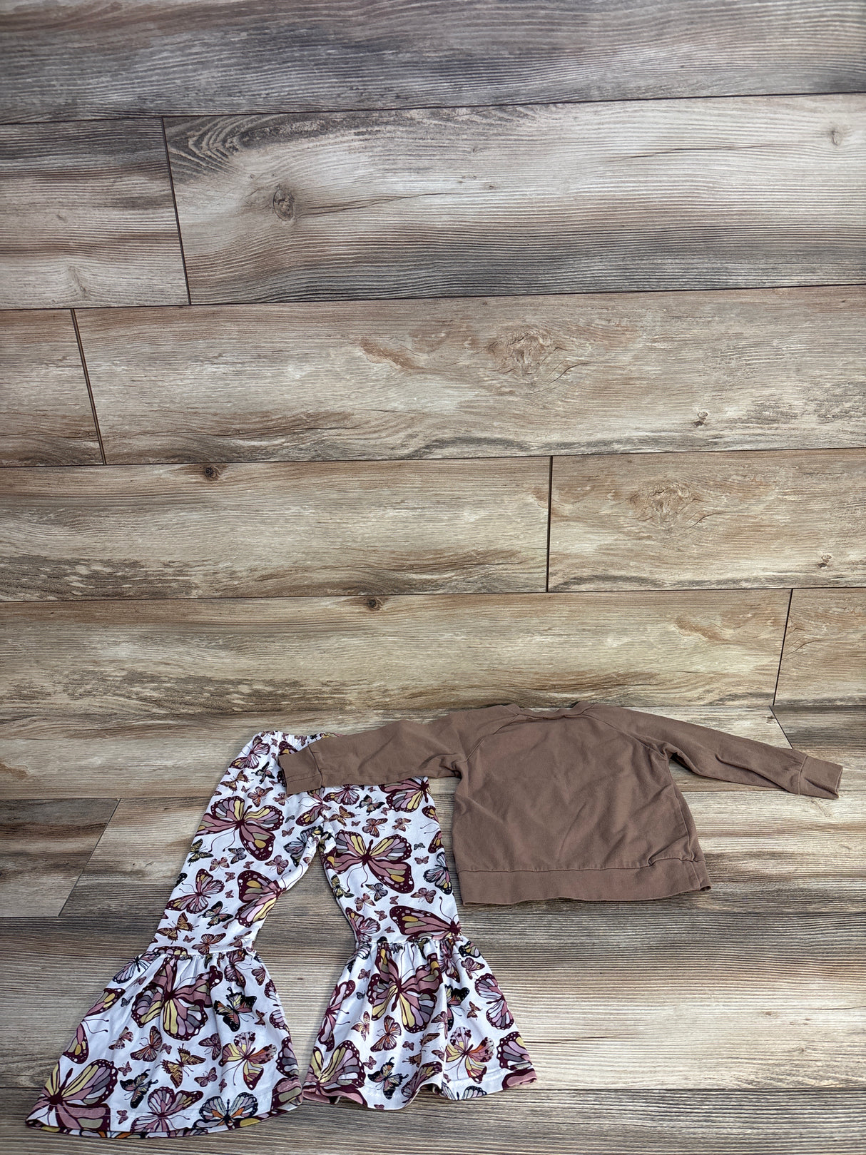 2pc Butterfly Shirt & Bottoms Set Brown sz 24m