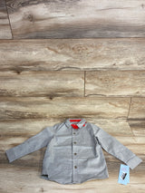 NEW Cat & Jack Button Up Shirt & Bow-Tie Set Grey sz 4T