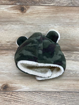 Old Navy Camo Fleece Hat With 3D Ears Green Sz 0-6m