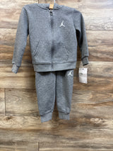 NEW Jordan 2pc Zip-Up Hoodie & Joggers Set Grey sz 2T