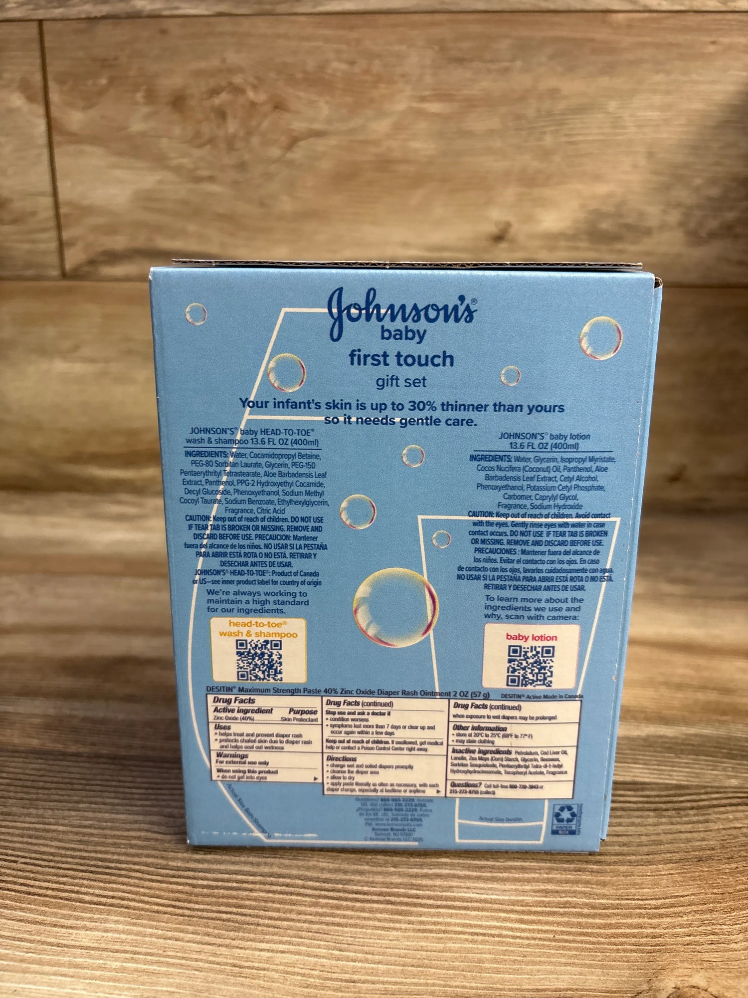 NEW Johnson's Baby First Touch Gift Set 3pc
