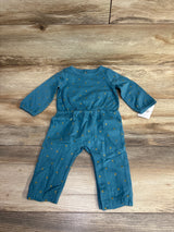 NEW Just One You Metallic Polka Dot Coverall Teal sz 6m