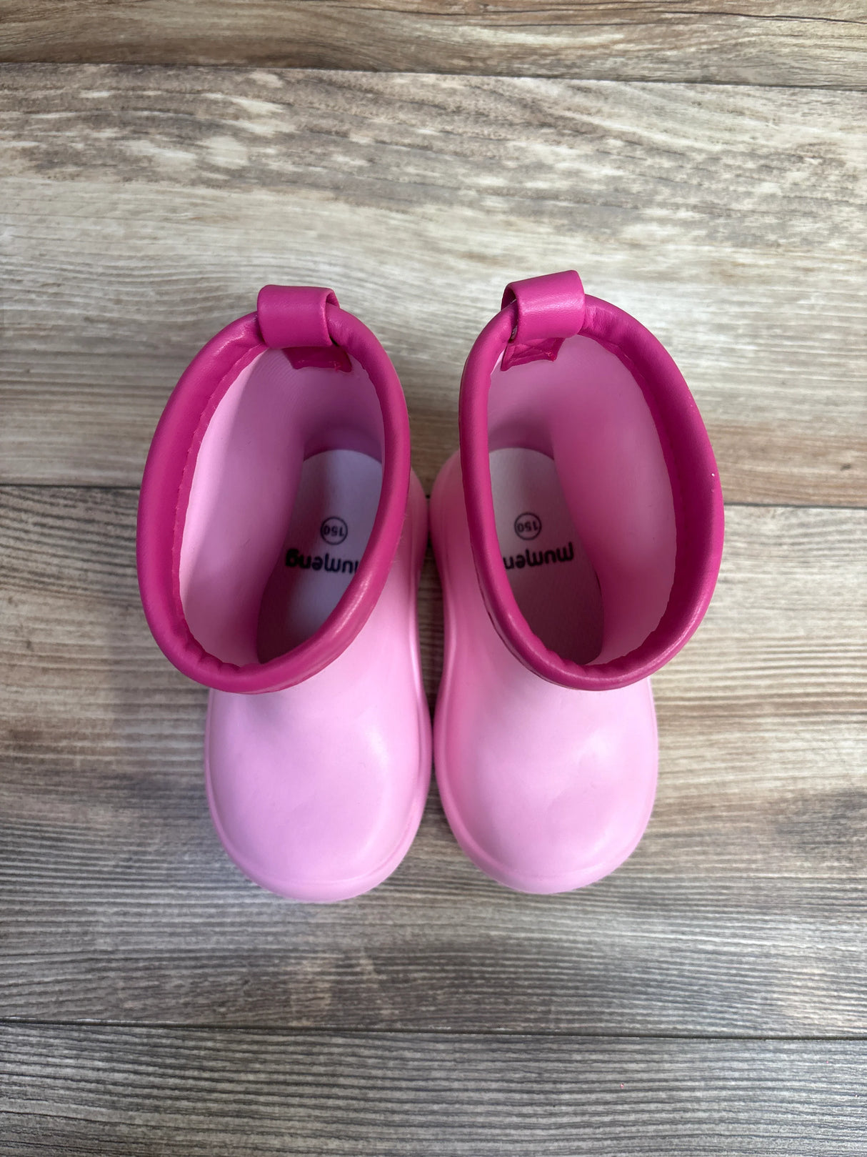 Mumeng Moremerry Dinosaur Rain Boots Pink sz 7/8c