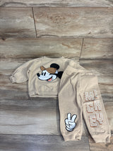 Disney Baby Mickey Mouse 2pc Set Beige sz 24m