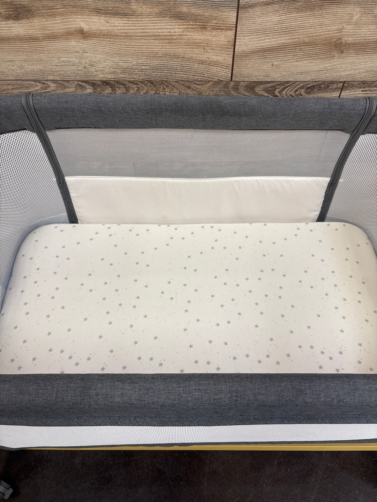 Jimglo 3-in-1 Baby Bassinet, Bedside Sleeper & Rocking Bassinet Grey