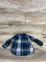Baby Gap Plaid Button Up Shirt Navy sz 18-24m