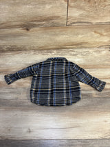 Old Navy Plaid Flannel Grey sz 6-12m