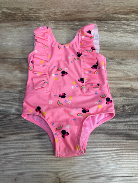 Baby Gap x Disney 1pc Minnie Mouse Ruffle Swimsuit Pink sz 3T - Me n Mommy To Be