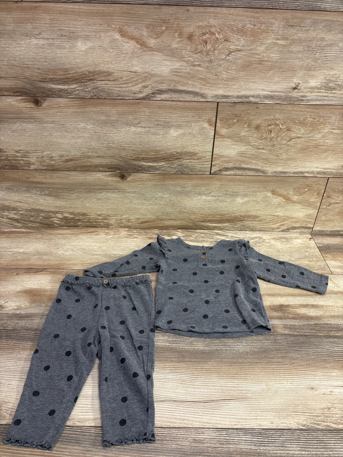 Carter's 2pc Polka Dot Shirt & Pants Set Grey sz 9m