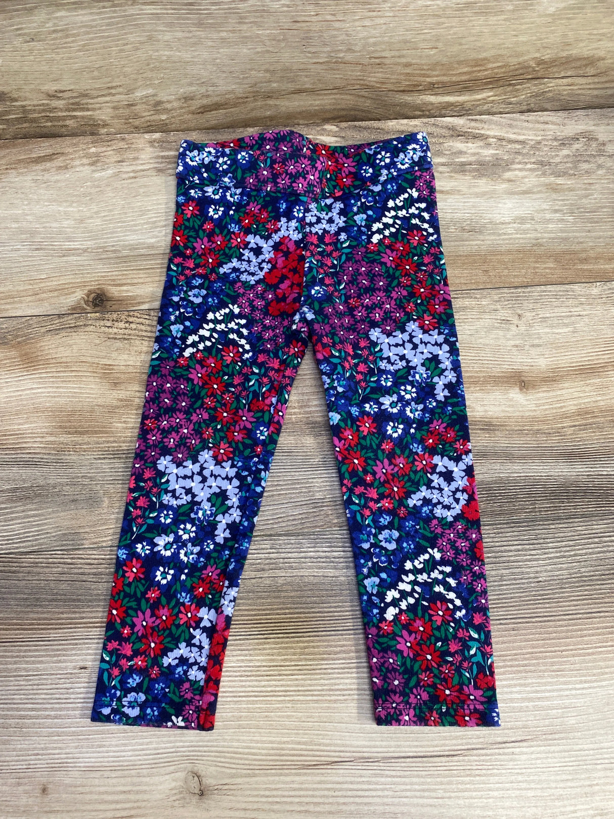 Janie and Jack Floral Ponte Pant Navy sz 2T