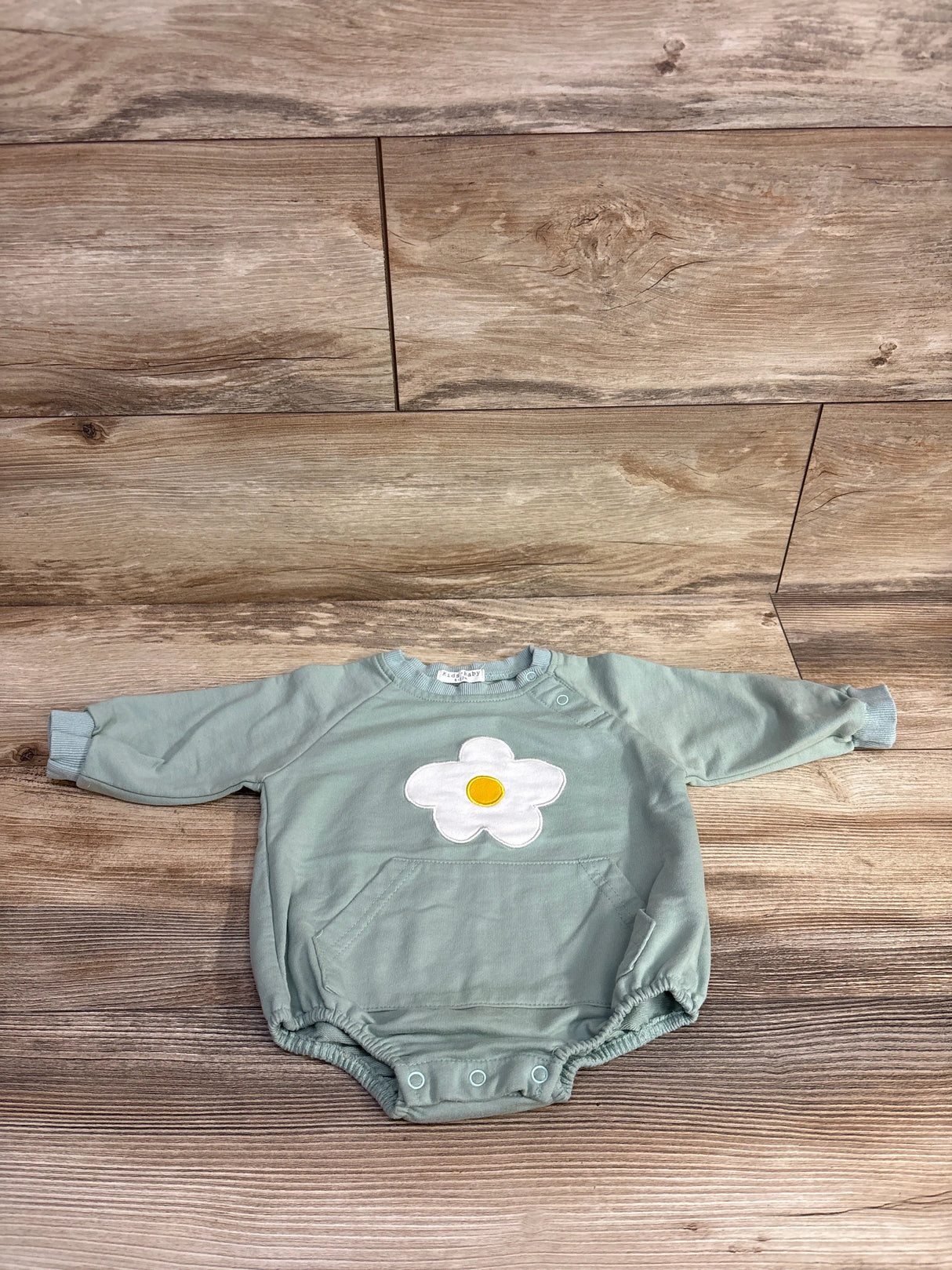 Kids Baby Daisy Bubble Romper Sage sz 6-12m