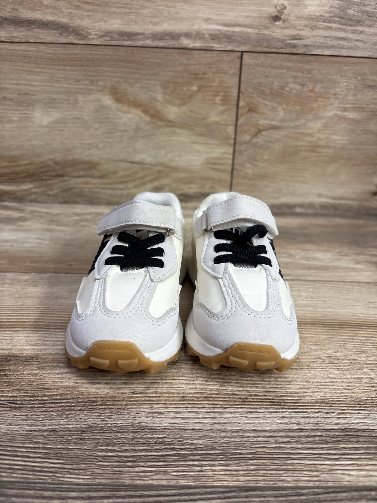 Casual Hook And loop Strap Sneakers Cream sz 7.5c