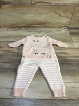 Rene Rofe 2pc Knit Top & Bottoms Set Pink sz 0-3m