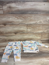 Laughing Llama 2pc Long Sleeve Top & Pants Set Beige sz 18m