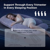 Momcozy U Shaped Pregnancy Body Pillow, Grey