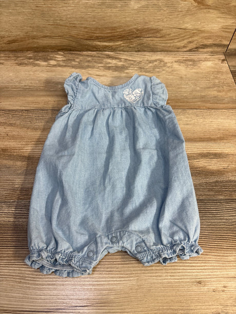 Carter's Chambray Shortie Romper Blue sz 3m - Me n Mommy To Be