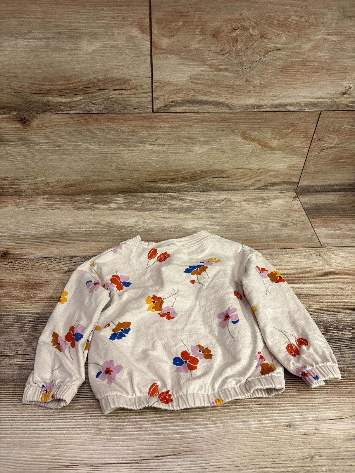 Carter's Floral Pullover Sweatshirt Ivory sz 24m