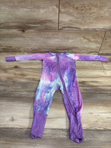 Little Sleepies Bamboo Convertible Sleeper Purple sz 3-6m