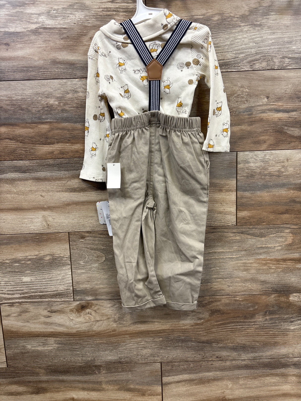 NEW Disney Baby 3pc Winnie The Pooh Suspender Set Beige sz 18m