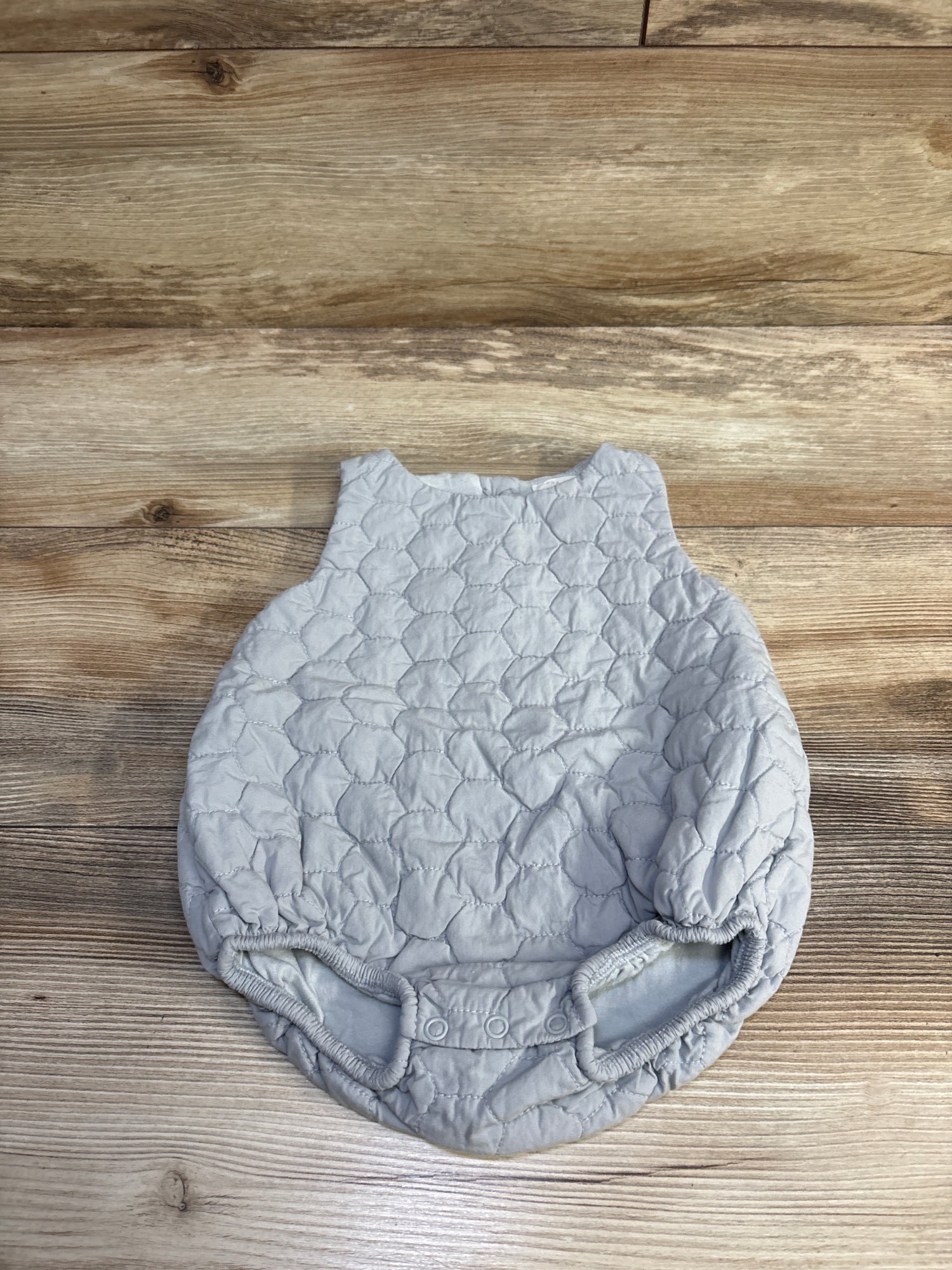 Zara Sleeveless Quilted Bubble Romper Grey sz 9-12m