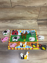Melissa & Doug Farm Animals Wooden Chunky Puzzle 8pc