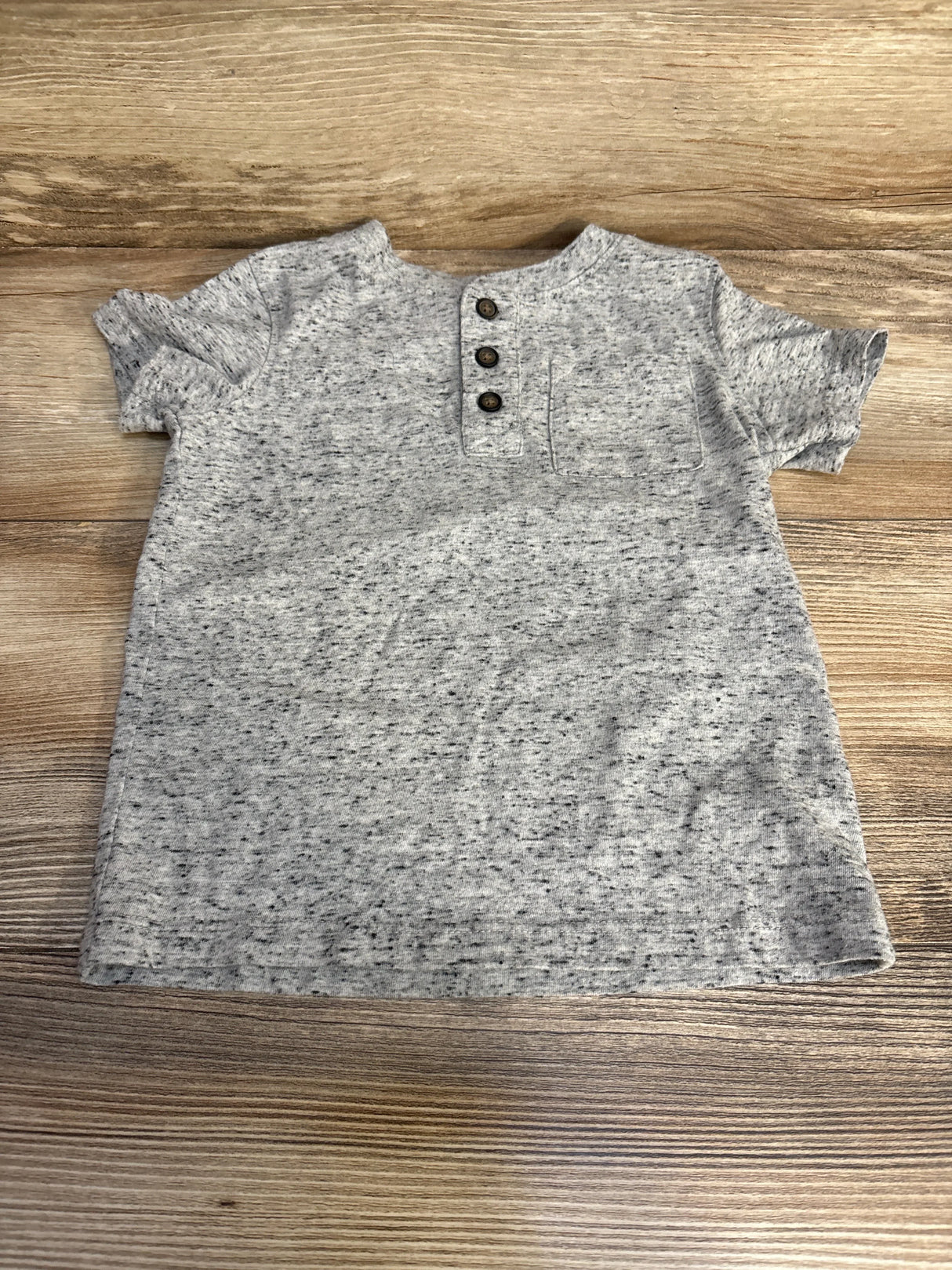 Cat & Jack Henley Pocket Shirt Grey sz 2T - Me n Mommy To Be