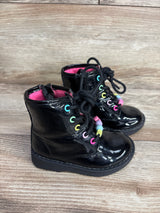 Children's Place Beaded Lace Up Boot Black sz 5c