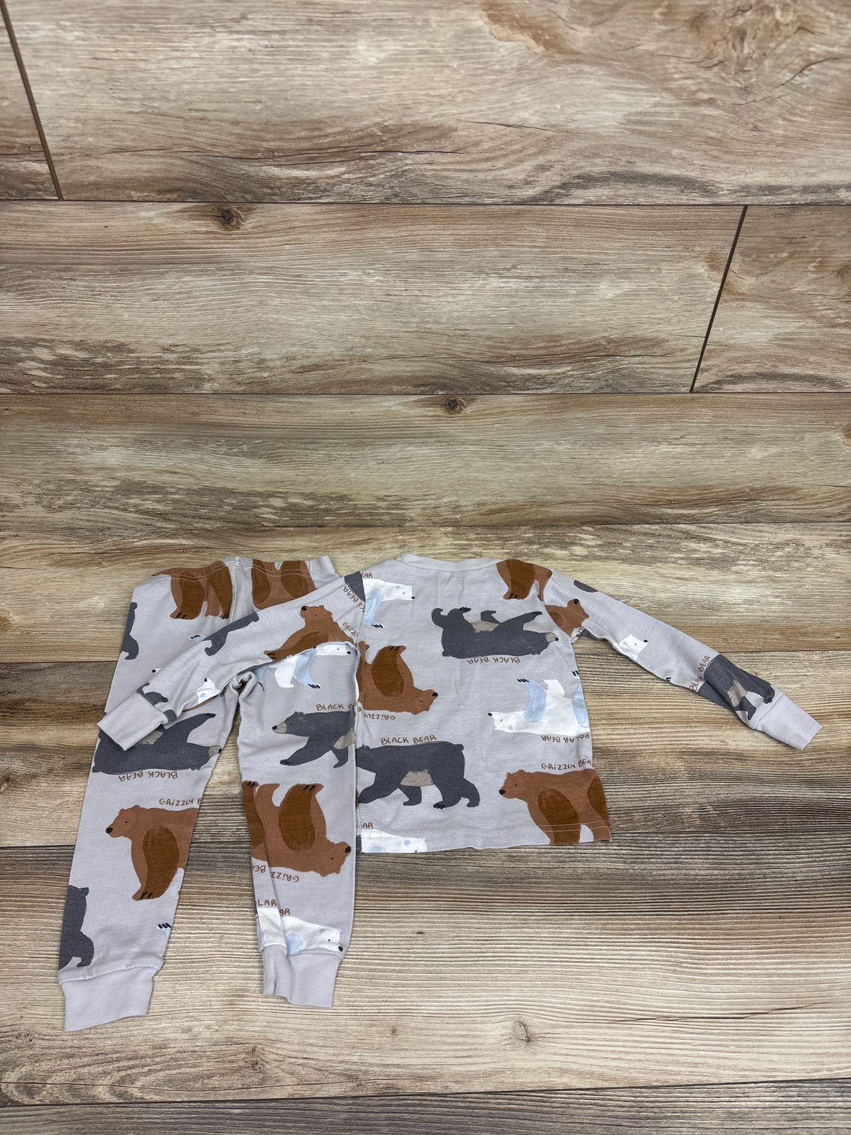 Just One You 2pc Bear Pajama Set Grey sz 2T