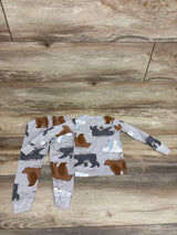Just One You 2pc Bear Pajama Set Grey sz 2T